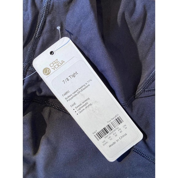 NWT CRZ Yoga Side Pocket Compression Leggings Size Small Women’s Navy - Picture 7 of 12